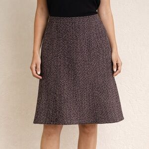 Elie Tahari Reversible Tweed Skirt